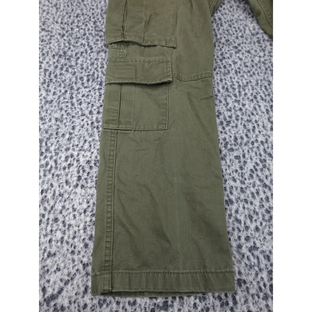 YoungLA Cargo Pants Men Medium Olive Green Multi-Pocket Straight Leg Utility